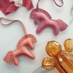 Handmade Lambskin Horse Bag Charm