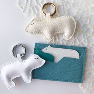 Handmade Polar Bear Keychain