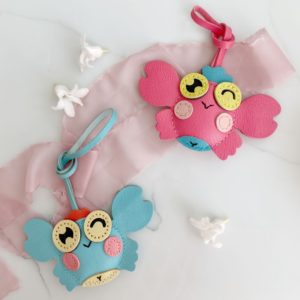 Handmade Lambskin Crab Bag Charm