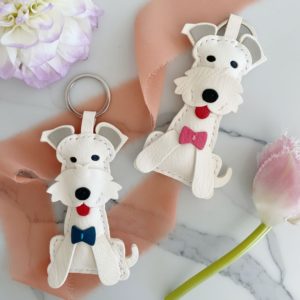 Handmade Wire Hair Fox Terrier keychain