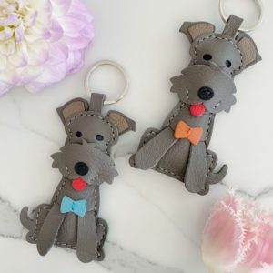 Handmade Wire Hair Fox Terrier keychain
