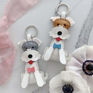Handmade Wire Hair Fox Terrier keychain