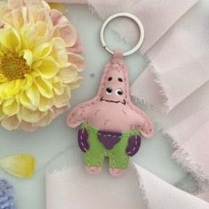 Handmade Patrick Star keychain
