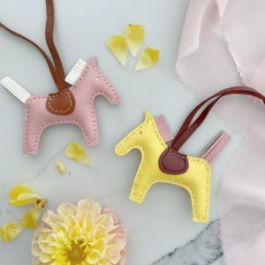 Handmade Lambskin Horse Bag Charm