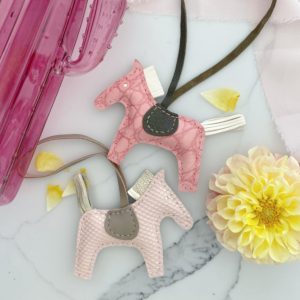 Handmade Lambskin Horse Bag Charm