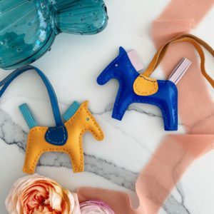 Handmade Lambskin Horse Bag Charm