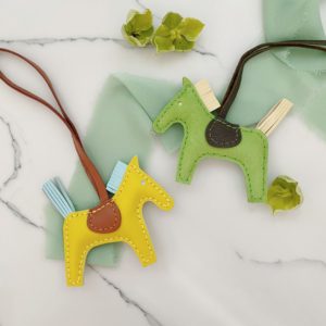 Handmade Lambskin Horse Bag Charm