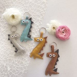 Handmade Dinosaur Keychain