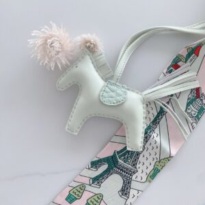 Handmade Premium Lambskin Horse Bag Charm | Alligator Touch