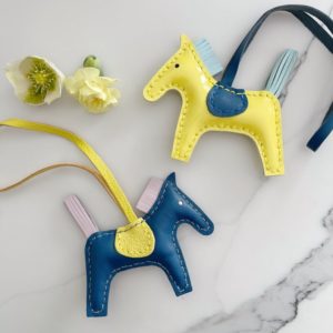 Handmade Lambskin Horse Bag Charm