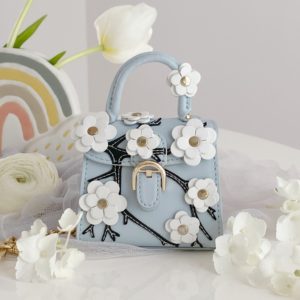 Handmade Micro Bag Charm - Cherry Blossoms