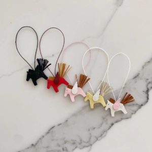 Handmade Tiny Lambskin Pegasus Bag Charm