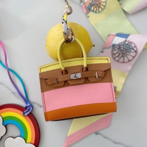 Handmade Micro Rainbow Birkin Bag Charm