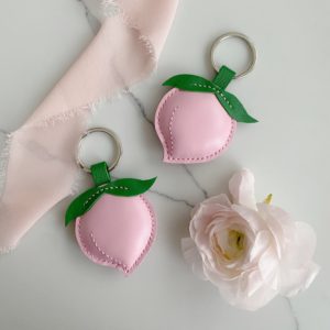 Handmade Peach Keychain