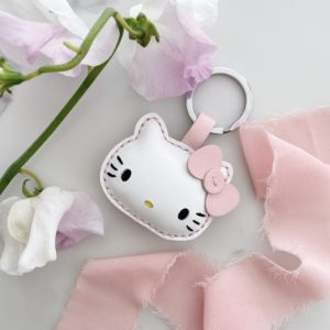 Handmade Hello Kitty leather bag charm