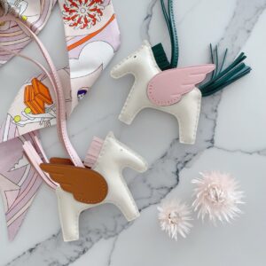 Handmade Lambskin Pegasus Bag Charm