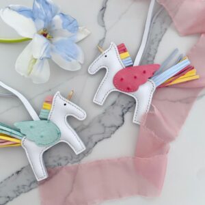 Handmade Lambskin Unicorn Bag Charm
