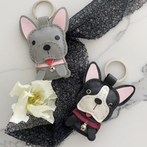 Handmade French Bulldog keychain