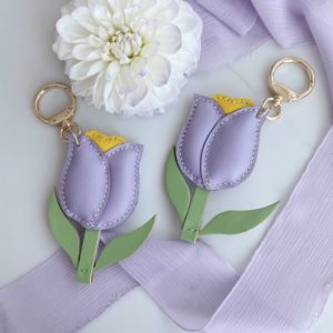 Handmade Tulip Flower Bag Charm