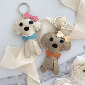 Handmade Teddy Dog keychain