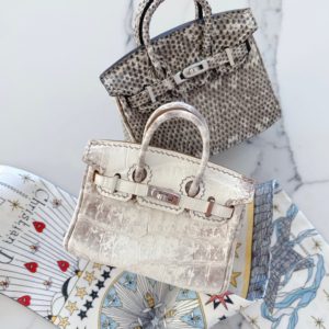 Handmade Micro Birkin Bag Charm - Himalaya