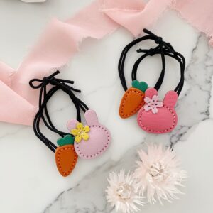 Handmade Rabbit Leather Hair Rubber Bands