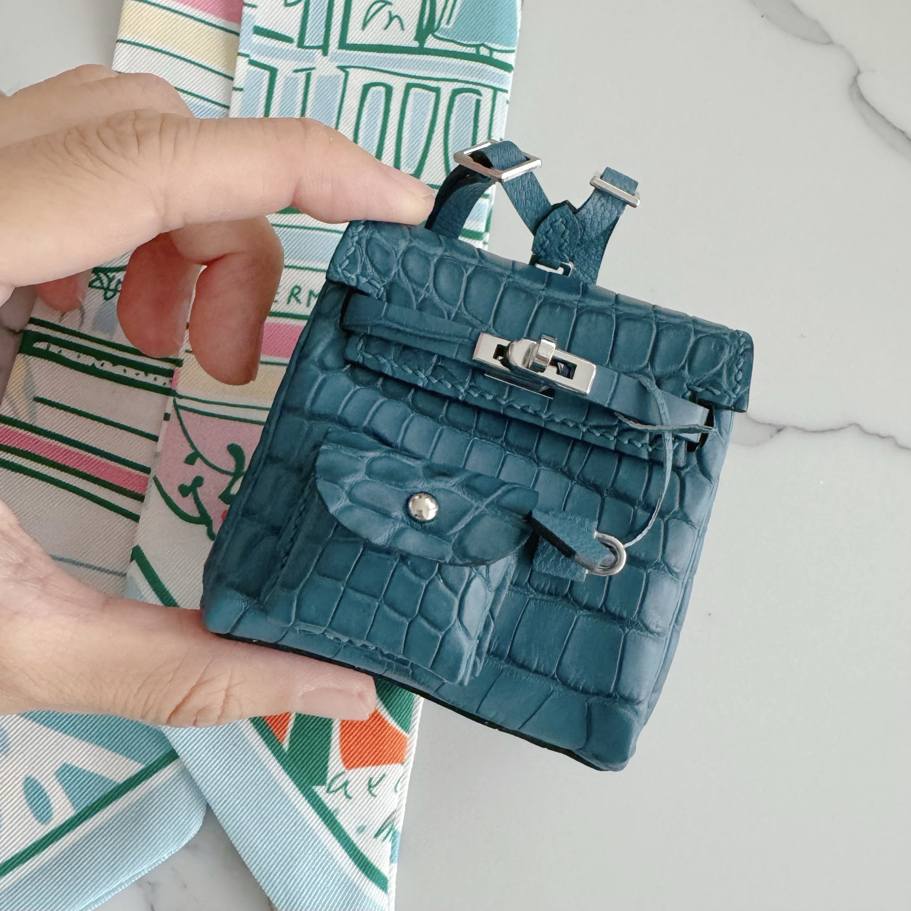 Micro Kelly Ado Bag charm - Croc
