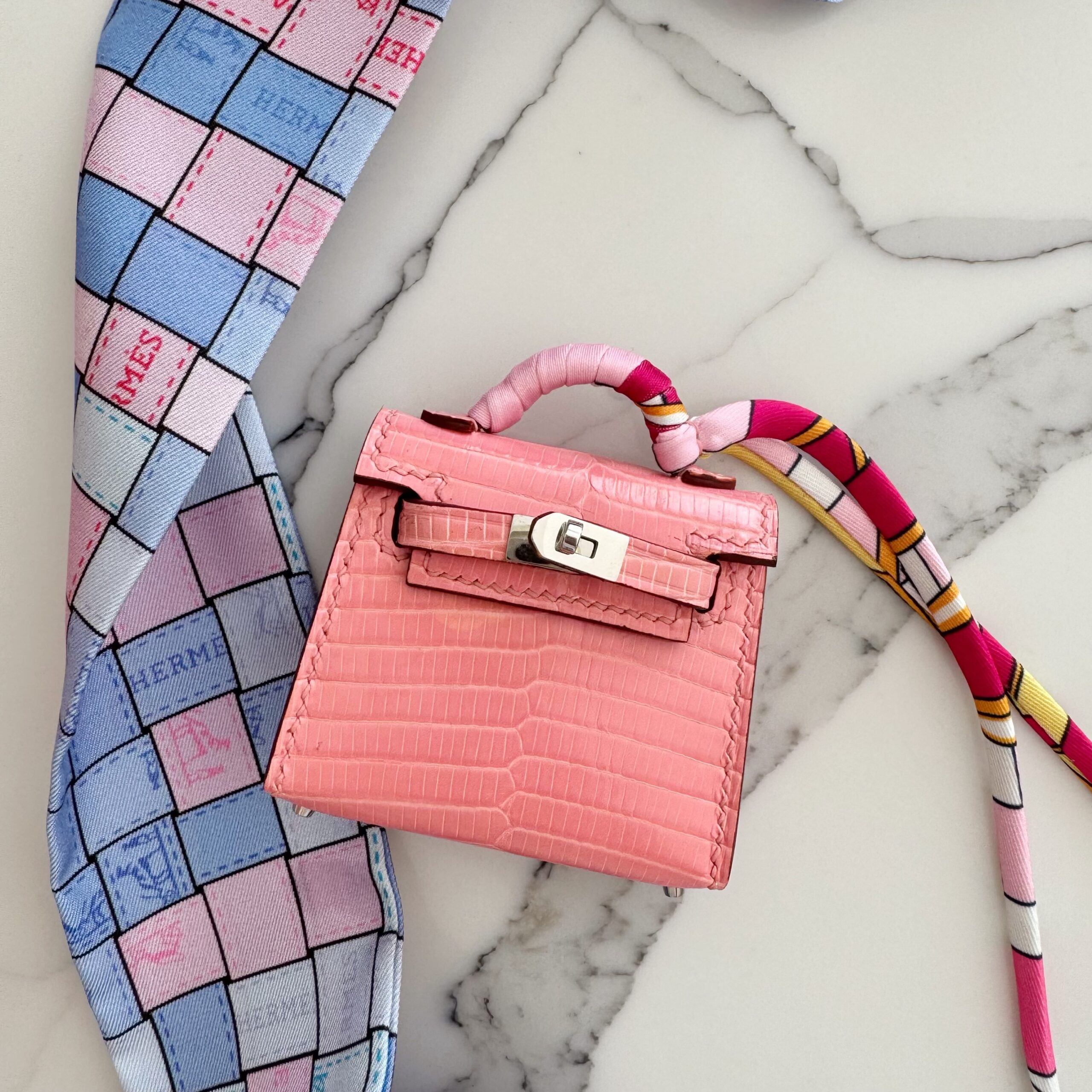 Handmade Mirco Kelly Doll Bag Charm-Lizard